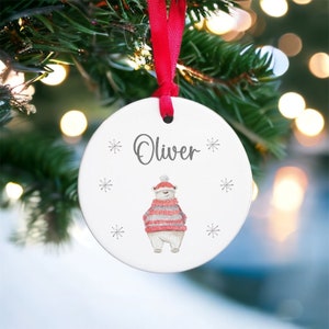Personalised Christmas Bauble, Ceramic hanging bauble, christmas bauble, christmas ornament, christmas decoration, personalised bauble