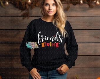Friendsgiving  PNG, Friends Thanksgiving Svg, Happy Friendsgiving PNG, Friendsgiving Shirt design, Thankful Friend, Thanksgiving clipart