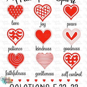 Fruit Of The Spirit, PNG Digital File Designs, Jesus  Sublimation Transfer, Clip Art Christian graphics, Bible verses, Love one another, SVG