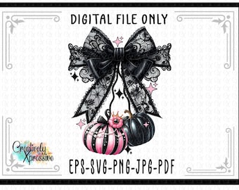 Pumpkin Cherries PNG: Girly Autumn Halloween Graphics (Digital Download)