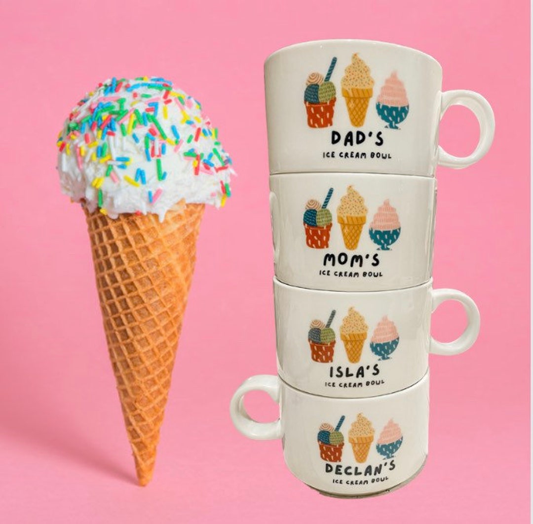 Custom Ice Cream Bowl Etsy