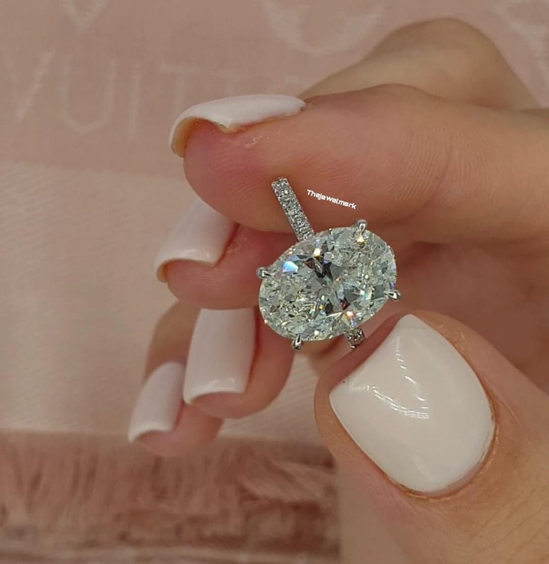7 ct oval diamond ring deals