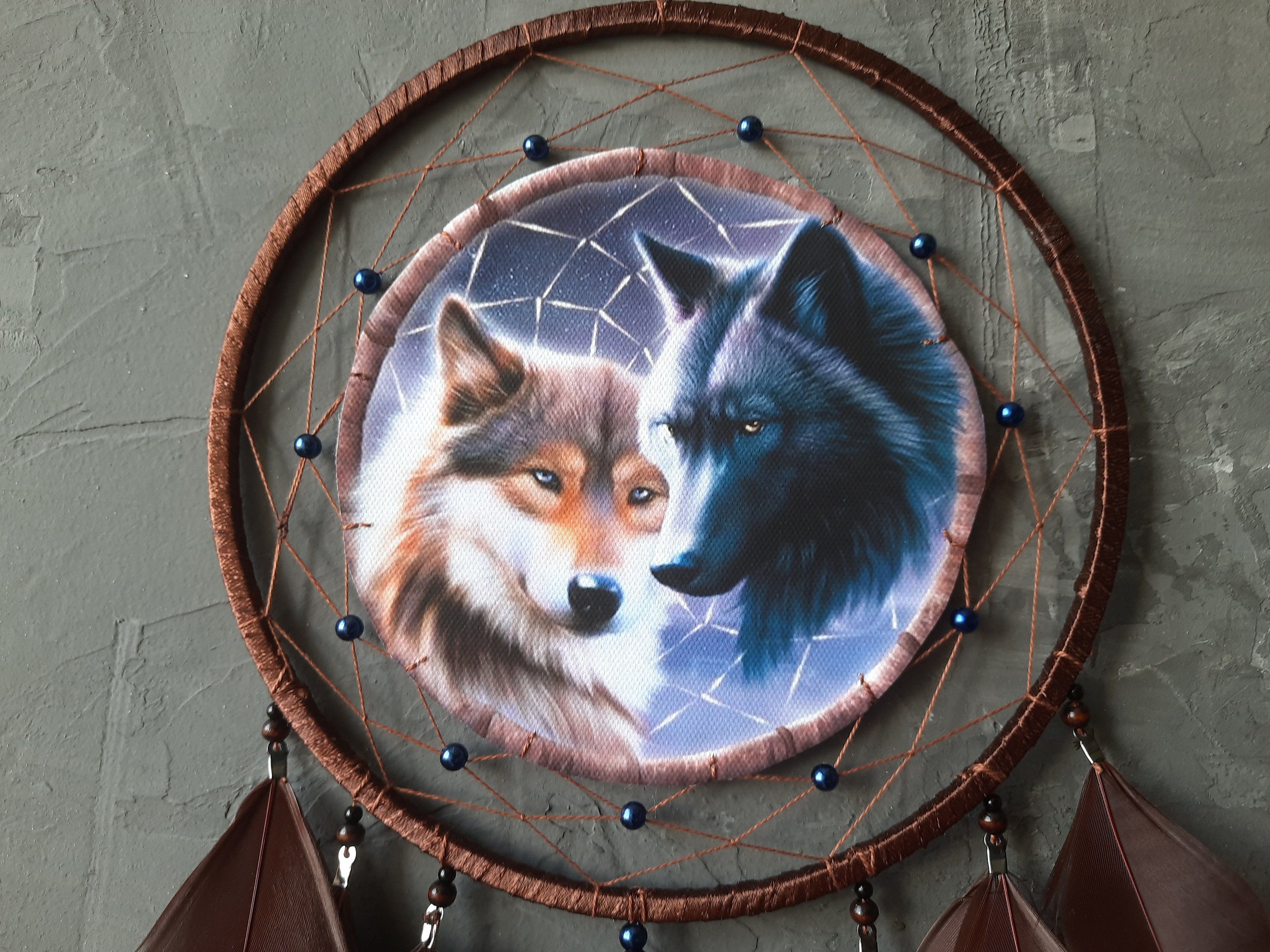 Wolf Traumfänger Wolf Wohnkultur Jubiläumsgeschenk für Mann | Etsy