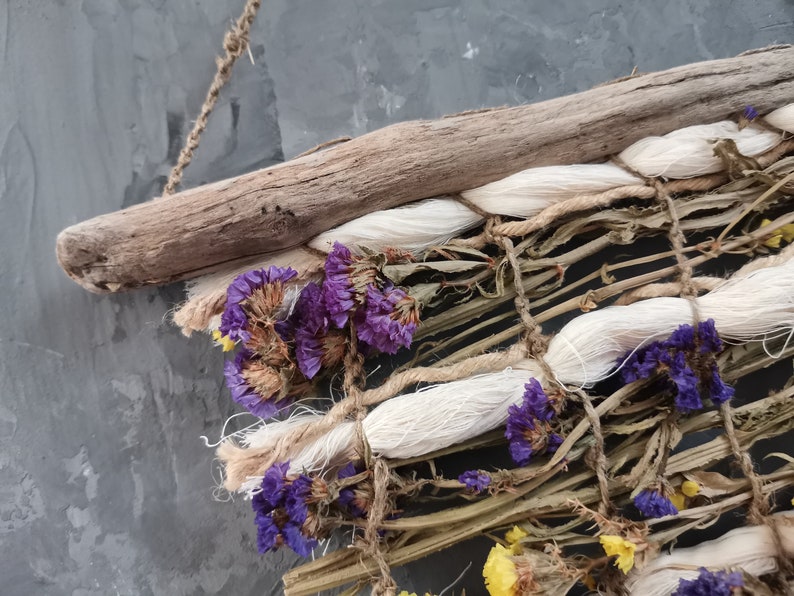 Floral Wall Hanging Dried flower wall decoration Natural Etsy