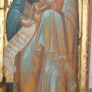 Saint Simeon Theodochos Icon/Handpainted Icon/Greek Orthodox Icon/Handmade Icon/Mount Athos/Byzantine Icon/Aging Technique/