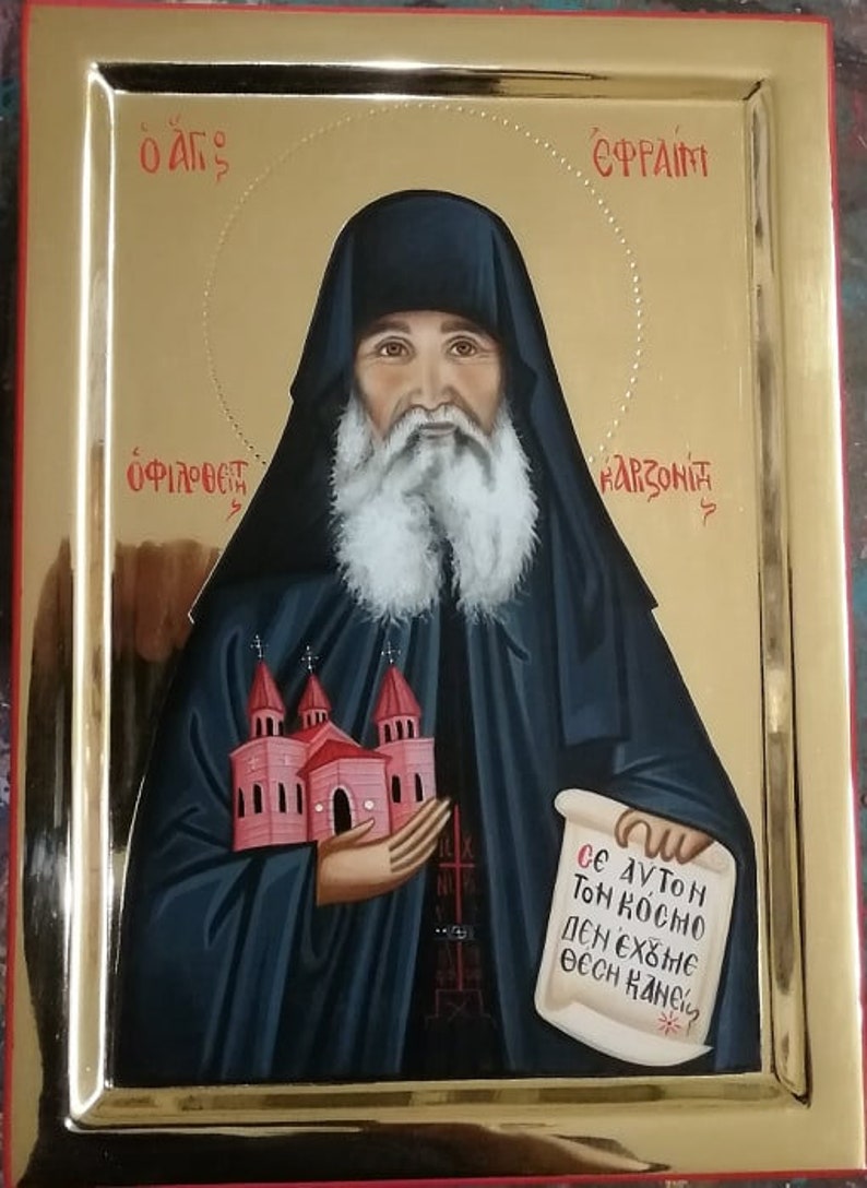 Elder Ephraim of Arizonamount Athos/orthodox Icon/hand Etsy