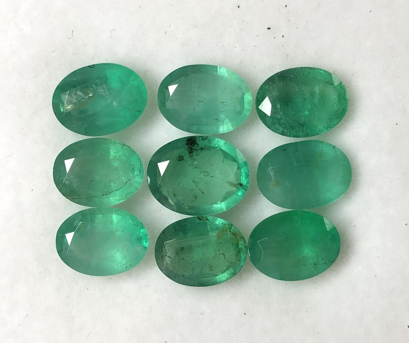 Certified 8x6mm Natural Emerald Faceted Oval Gemstone Loose - Etsy