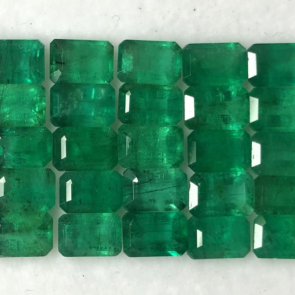 Certified 6x4MM Natural Emerald Faceted octagon Gemstone Loose Emerald oct Faceted gemstone AAA+ Quality Emerald - Price Per Peice