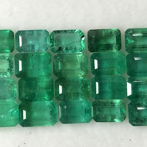 Certified 6x4mm Natural Octagon Emerald Faceted Gemstone Loose Emerald Faceted gemstone AAA+ Quality Emerald - Price Per Peice