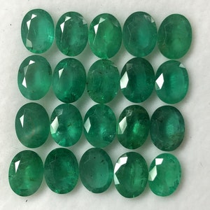 Certified 8x6MM Natural Emerald Faceted oval Gemstone Loose Emerald Oval Faceted gemstone AAA+ Quality Emerald - Price Per Peice