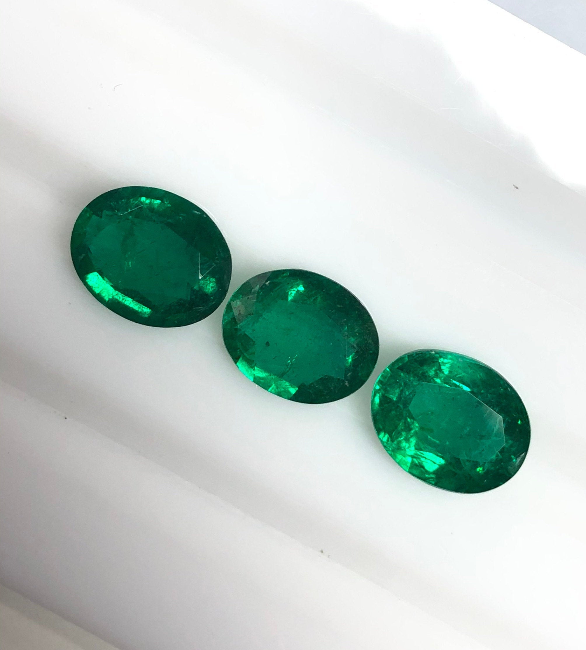 Certified 8x10mm Natural Emerald Faceted Oval Gemstone Loose Etsy UK
