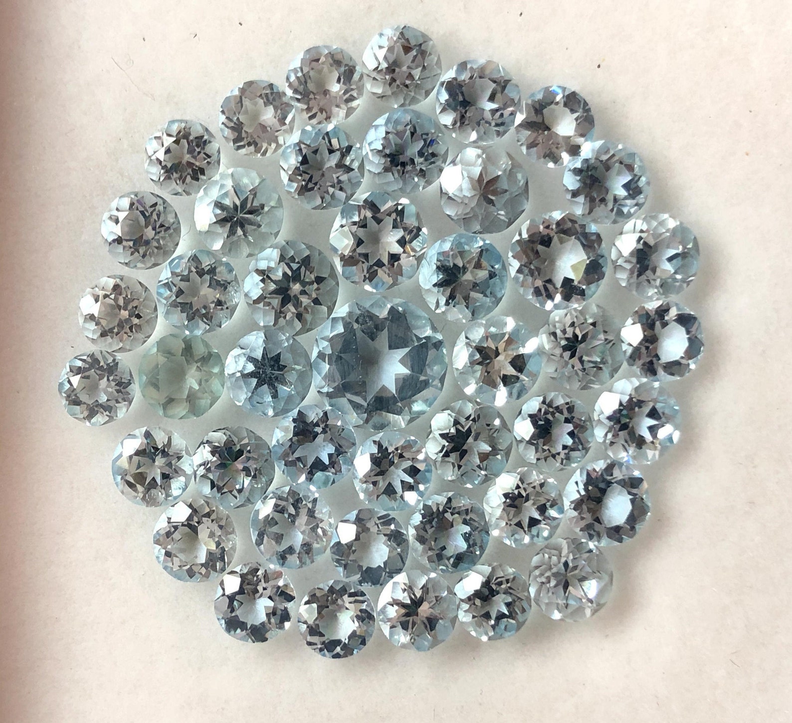 Certified 4.00MM Natural Aquamarine Faceted Round Gemstone Loose