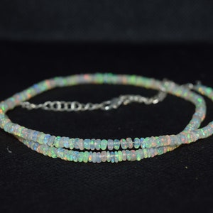 42.13Ct 16 Natural Fire Play Welo Ethiopian Opal Beads Necklace for Women