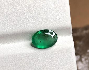 Natural Zambian Emerald | 1.32 Carat Oval Cut Lush Green Gemstone