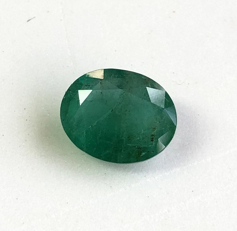 Certified 7.70x9.00x4.30MM Natural Emerald Faceted oval Gemstone Loose Emerald Oval Faceted gemstone AAA Price Per Peice Quality Emerald