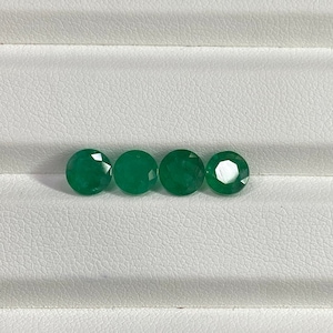 Certified Natural Emerald Round Cut 6.00MM Lot Vivid Green, Calibrated Loose Emerald Round