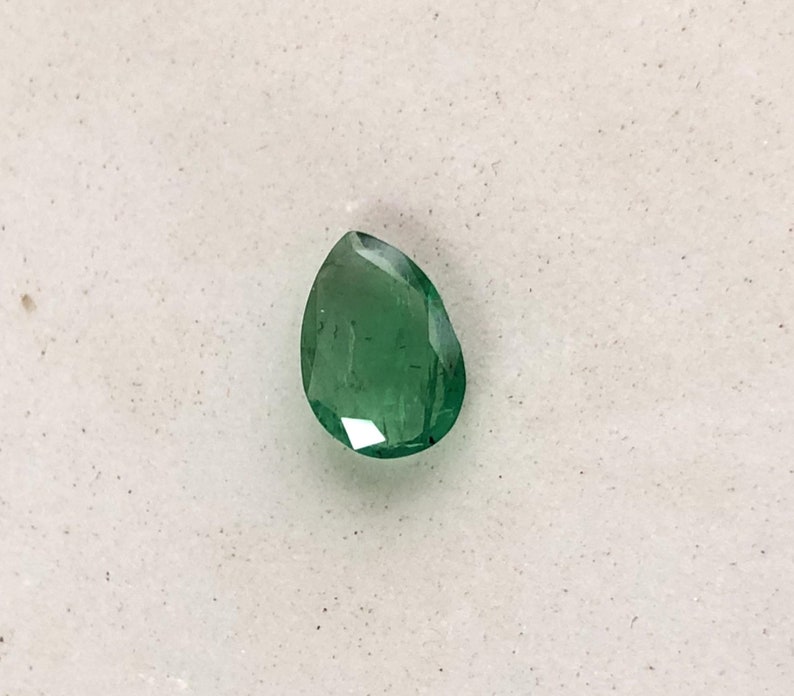 Certified 7x5MM Natural Emerald Faceted Pear Gemstone Loose Emerald PEAR Faceted gemstone AAA Quality Emerald Price Per Peice
