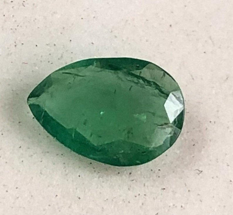 Certified 7x5MM Natural Emerald Faceted Pear Gemstone Loose Emerald PEAR Faceted gemstone AAA Quality Emerald Price Per Peice