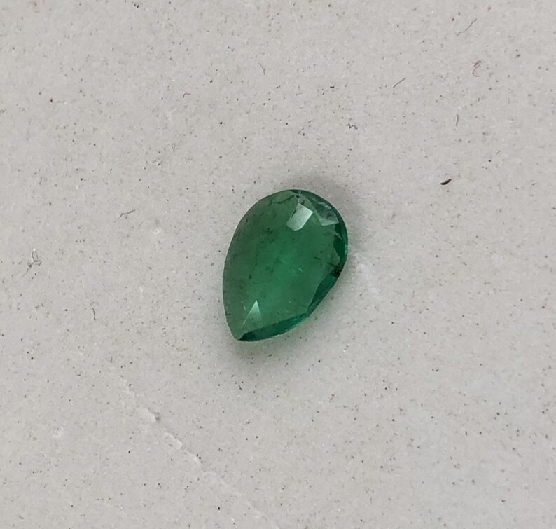 Certified 7x5MM Natural Emerald Faceted Pear Gemstone Loose Emerald PEAR Faceted gemstone AAA Quality Emerald Price Per Peice