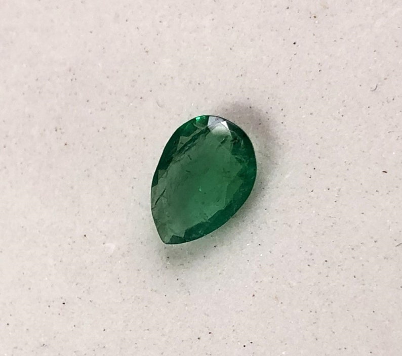 Certified 7x5MM Natural Emerald Faceted Pear Gemstone Loose Emerald PEAR Faceted gemstone AAA Quality Emerald Price Per Peice