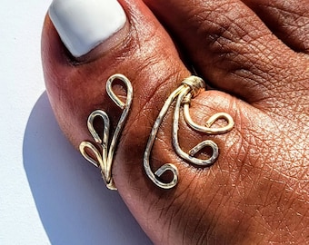 Adjustable Gold Wire big Toe Ring