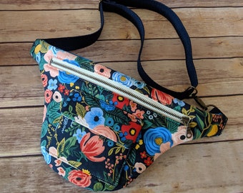 Floral Bum Bag, Floral Hip Bag, Floral Fanny Pack, Floral
