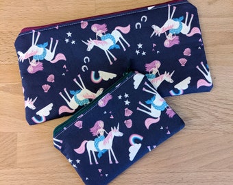 Coin pouch, change purse, coin purse, fabric purse, novelty purse, unicorn bag, mermaid bag, sloth bag, dog pouch, fox purse, flamingo bag