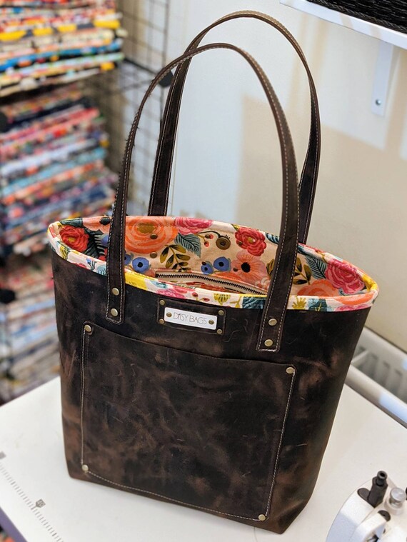 Rustic clearance leather tote