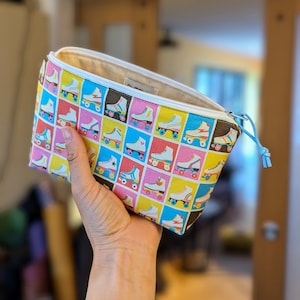 Borsa per cosmetici in formato borsa - piccola borsa per il trucco con tessuto divertente - borsa a tema marino - borsa per il trucco a forma di bradipo - regalo a forma di gatto