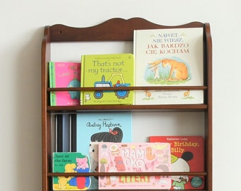 Montessori bookcase, shallow bookshelf, self serve bookshelf, plywood bookshelf, kids bookshelf , shelf for kids, modern bookcase