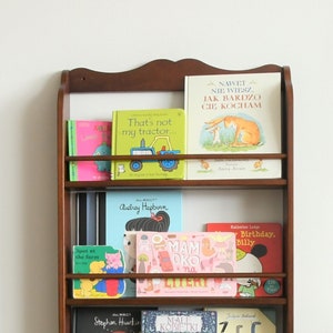 Montessori bookcase, shallow bookshelf, self serve bookshelf, plywood bookshelf, kids bookshelf , shelf for kids, modern bookcase image 1