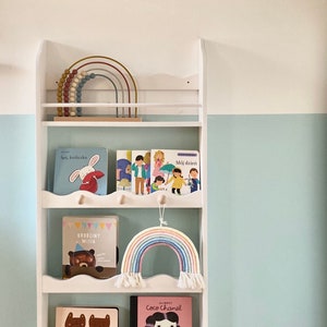 Bibliothèque Montessori, étagère pour enfants, mur peu profond, étagère libre-service