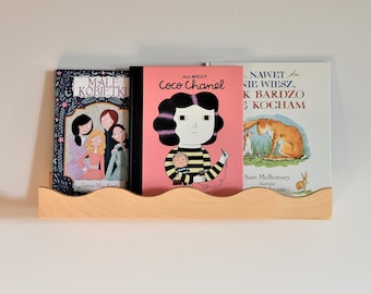 Wavy Plywood Floating Shelf: Montessori Nursery Decor