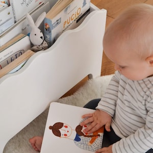 Librería Montessori, una caja para guardar juguetes y libros