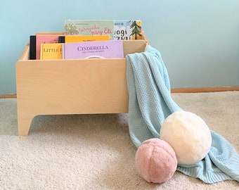 Montessori Bookcase Box Storage Toys Chest Bin Bookshelf