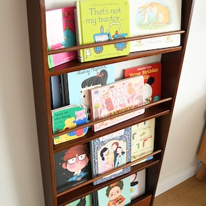 Montessori bookcase, shallow bookshelf, self serve bookshelf, plywood bookshelf, kids bookshelf , shelf for kids, modern bookcase image 3