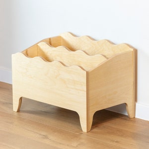 estantería montessori, estantería de madera contrachapada, estantería infantil, estantería moderna