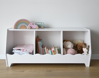 Handmade Montessori Toy Shelf: Plywood Toy Storage Bins