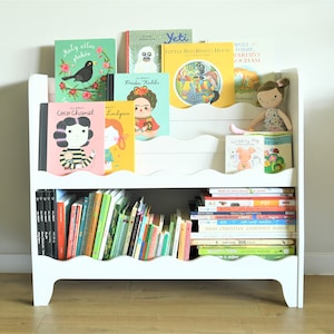 Étagère Montessori festonnée, meubles pour enfants, étagère pour chambre de bébé, bibliothèque pour tout-petit