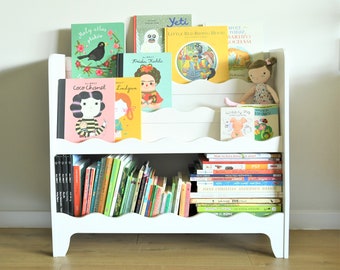 Étagère Montessori festonnée, meubles pour enfants, étagère pour chambre de bébé, bibliothèque pour tout-petit