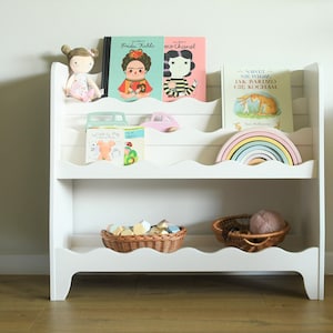 Étagère Montessori, rangement pour livres pour enfants, salle de jeux montessori