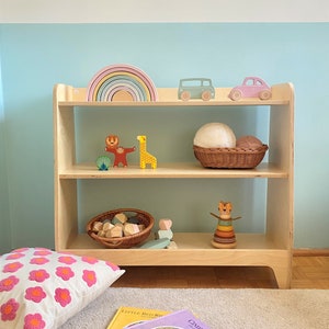 Wooden Montessori Toy Shelf, Toddler Toy Shelf, Toys Storage image 3