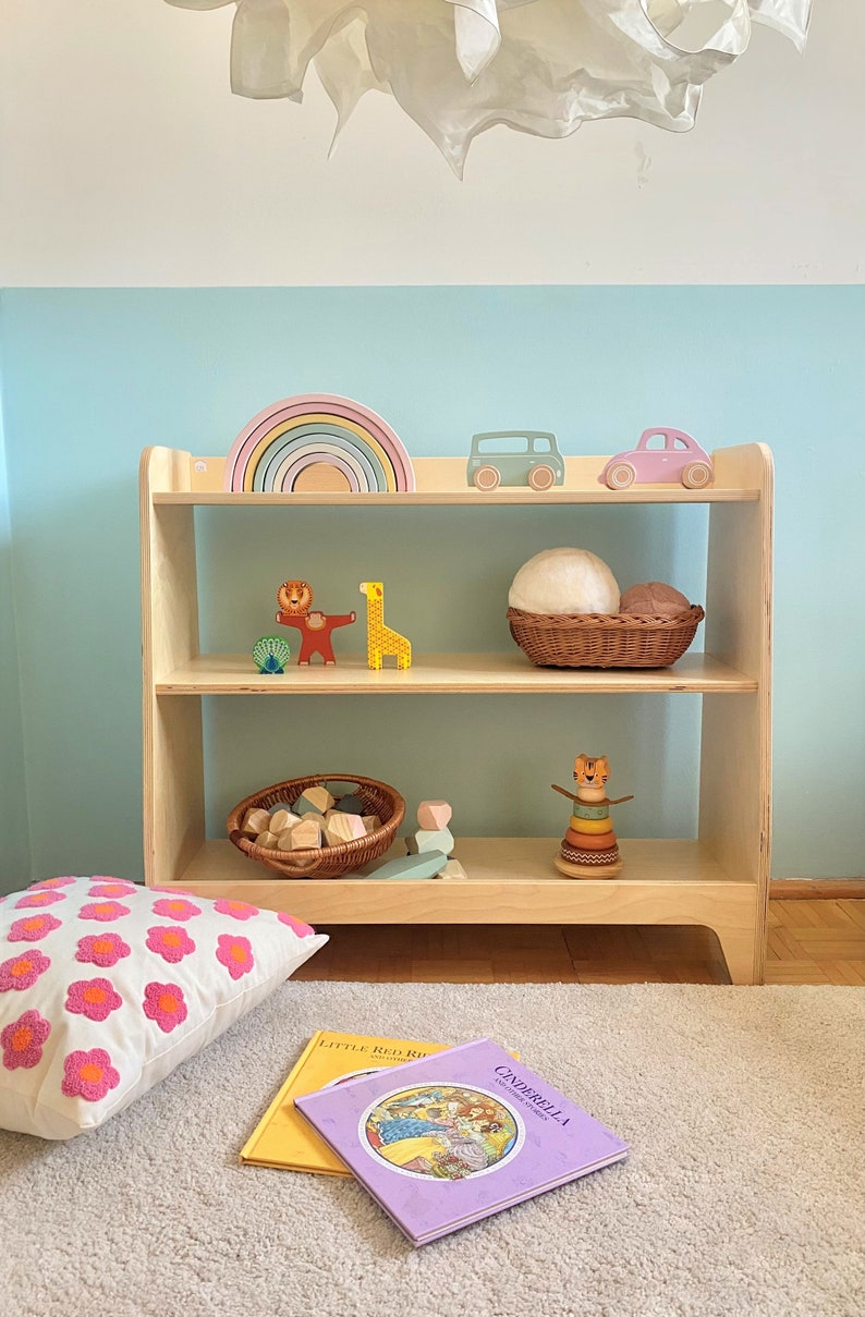 Wooden Montessori Toy Shelf, Toddler Toy Shelf, Toys Storage image 3