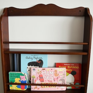 Montessori bookcase, shallow bookshelf, self serve bookshelf, plywood bookshelf, kids bookshelf , shelf for kids, modern bookcase image 6