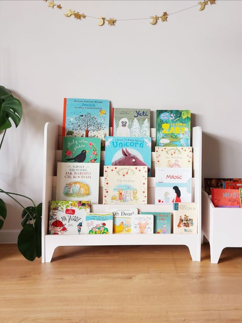 Montessori Bookcase Plywood Bookshelf With Back Storage Etsy UK