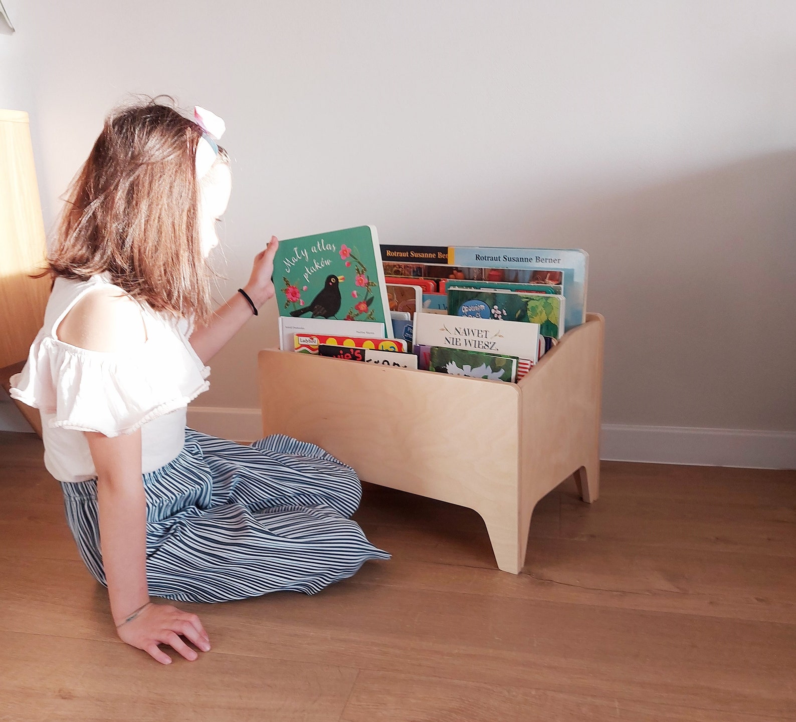 Montessori Bookcase Box Storage Toys Chest Bin Bookshelf Etsy