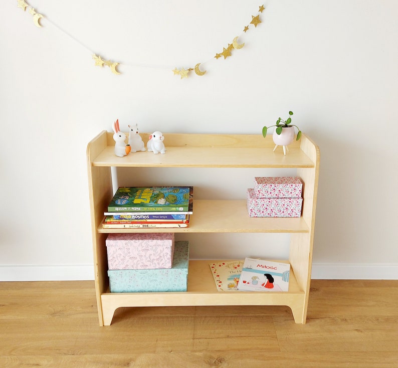 Montessori Bookcase Kids Shelving Unit Montessori Bookshelf Etsy