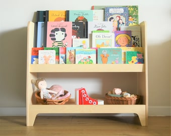 Montessori Bookcase: Plywood Children's Library & Toy Shelf