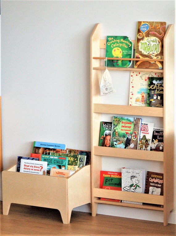 Bibliothèque pour enfants, bibliothèque, meuble Montessori, étagère  montessori pour enfants en contreplaqué -  France