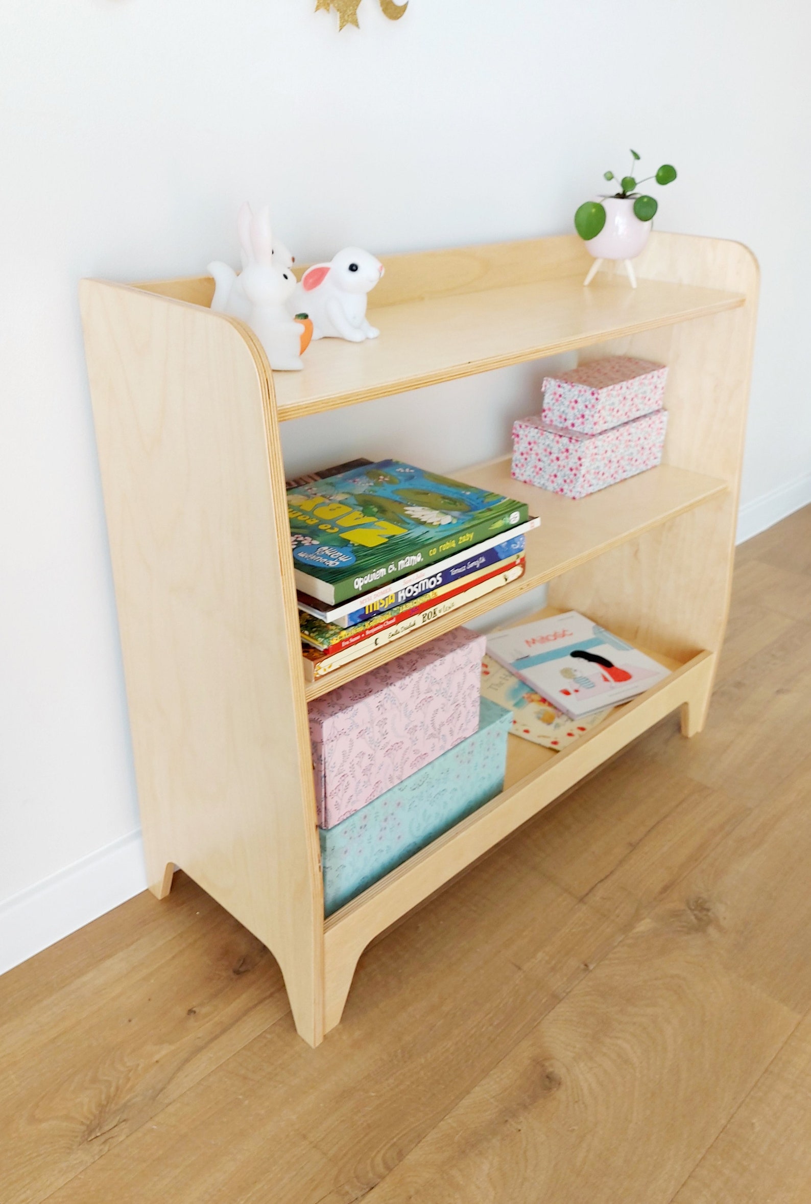 Montessori Bookcase Kids Shelving Unit Montessori Bookshelf Etsy